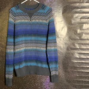 Target- Blue/White/Gray Cotton Sweater size Medium